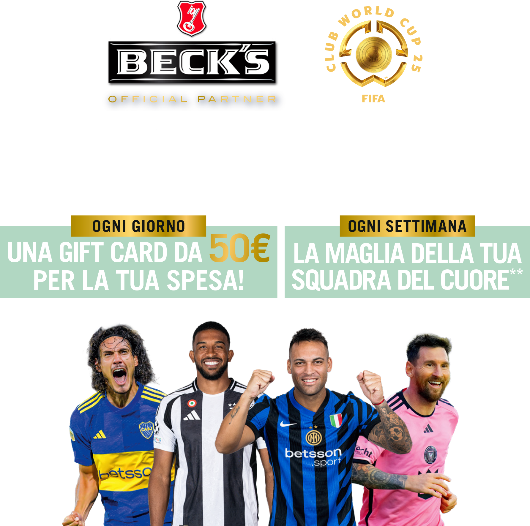 Vinci una gift card o la maglia de cuore